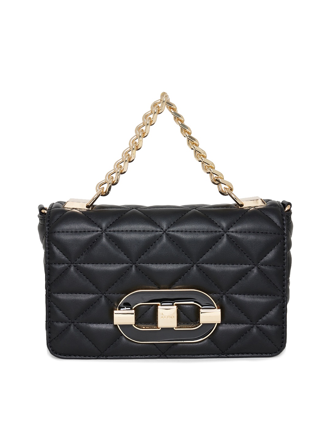 ALDO Women Black Structured Handheld Bag