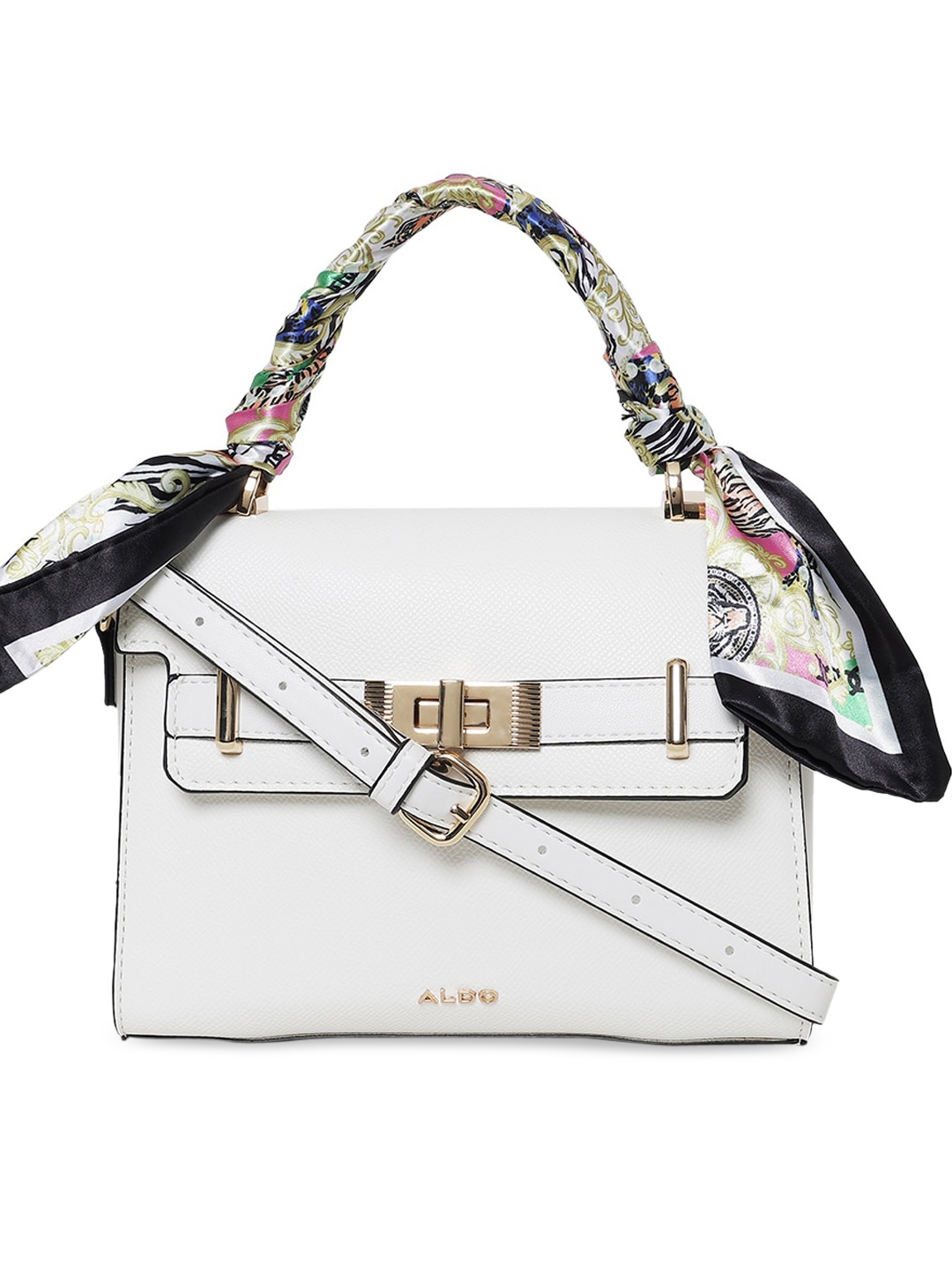 

ALDO White Structured Handheld Bag