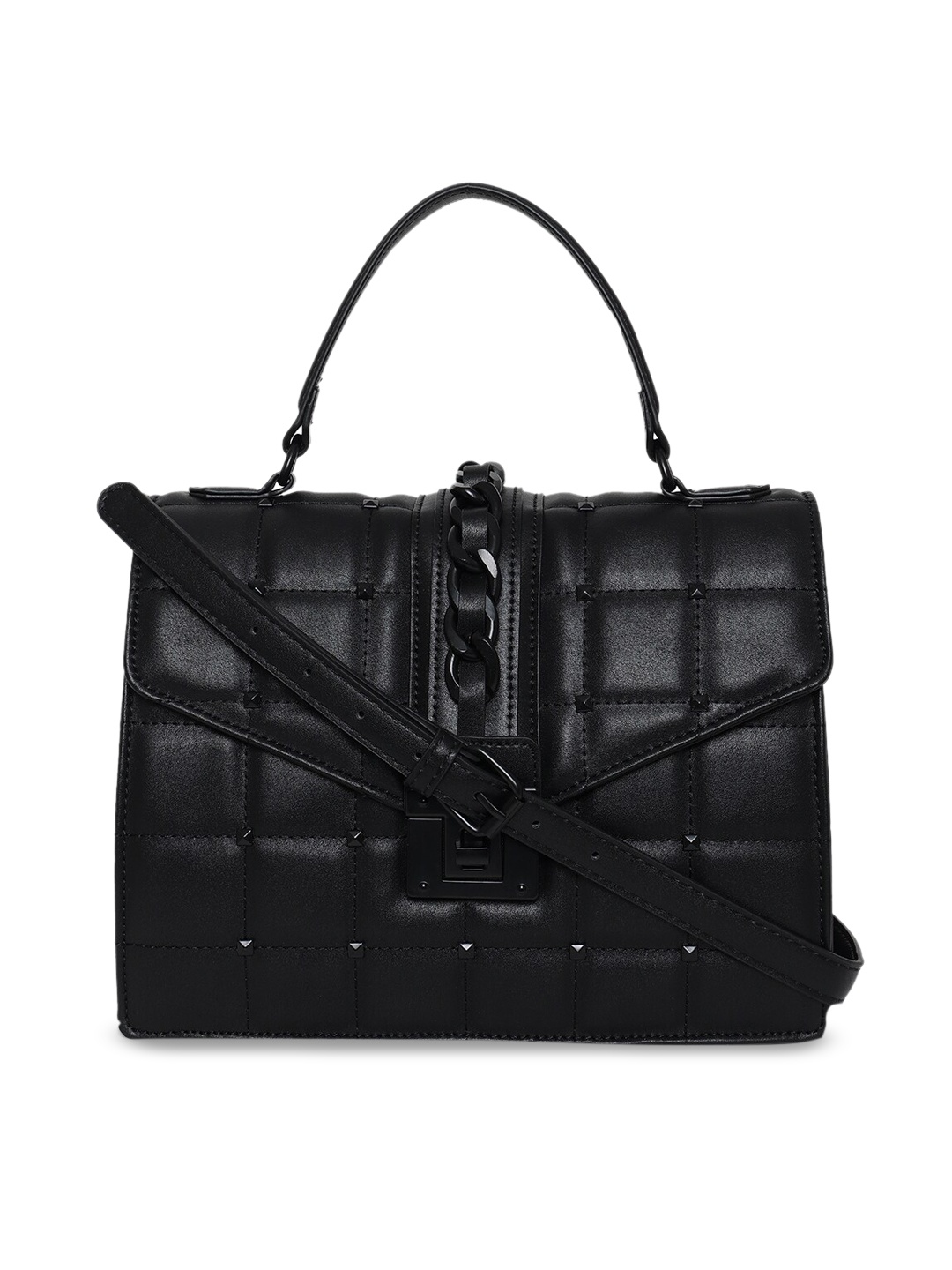 

ALDO Black Structured Handheld Bag