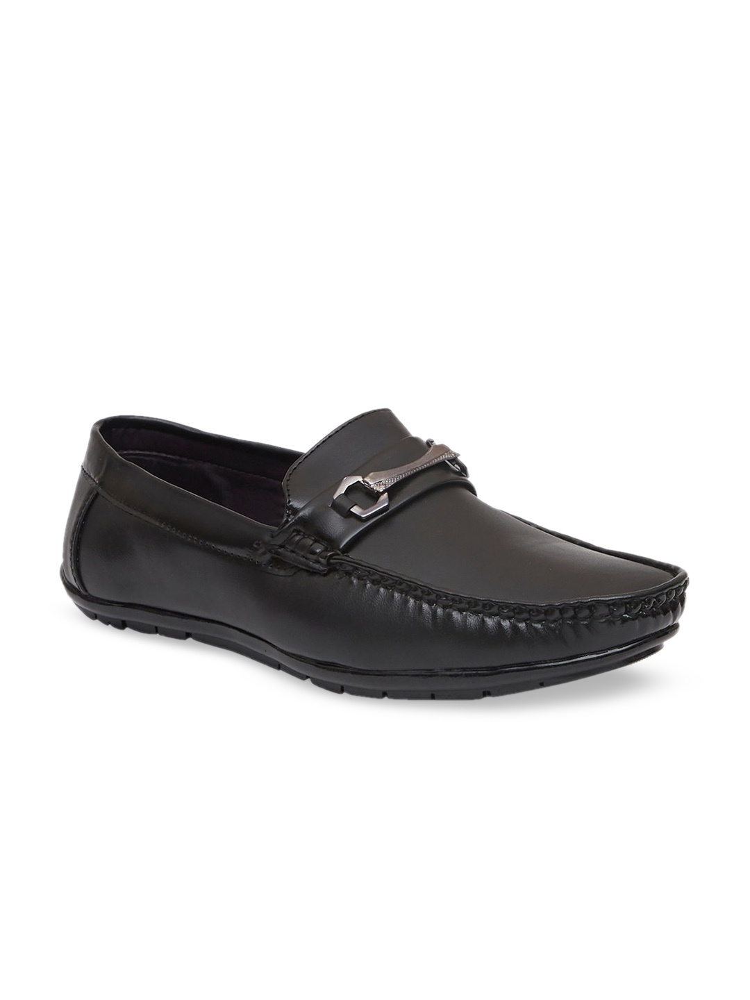 

WELBAWT Men Black Solid Loafers