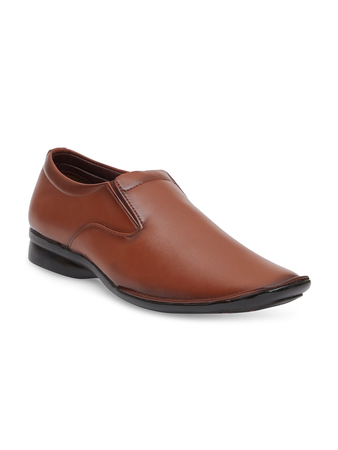 

WELBAWT Men Tan Slip-On Shoes