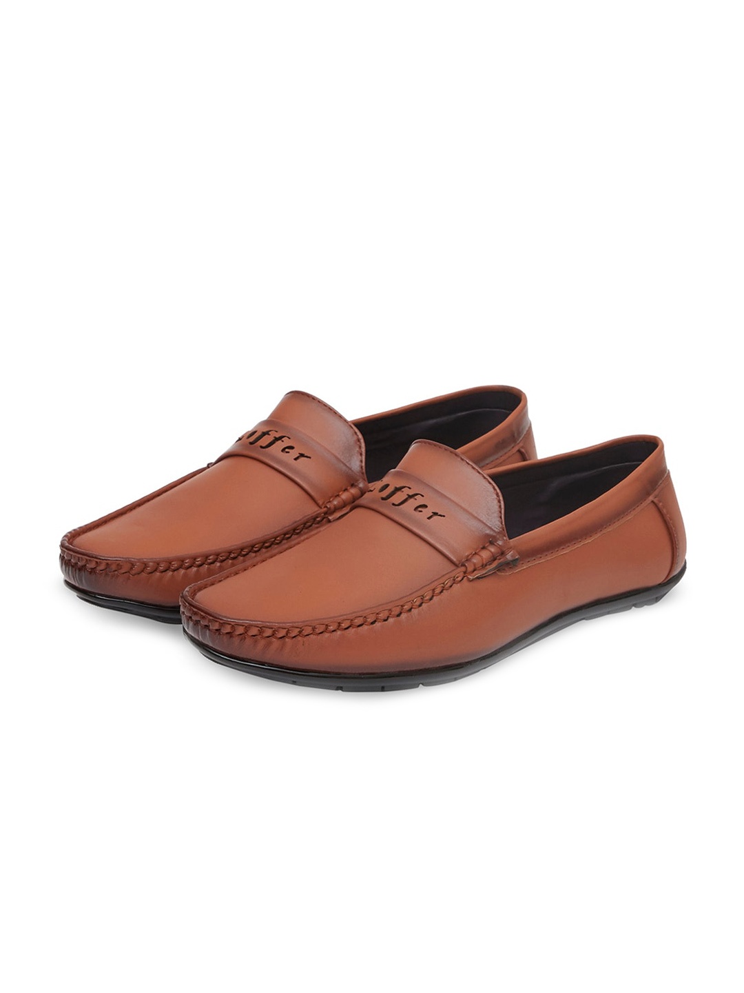 

WELBAWT Men Tan Loafers