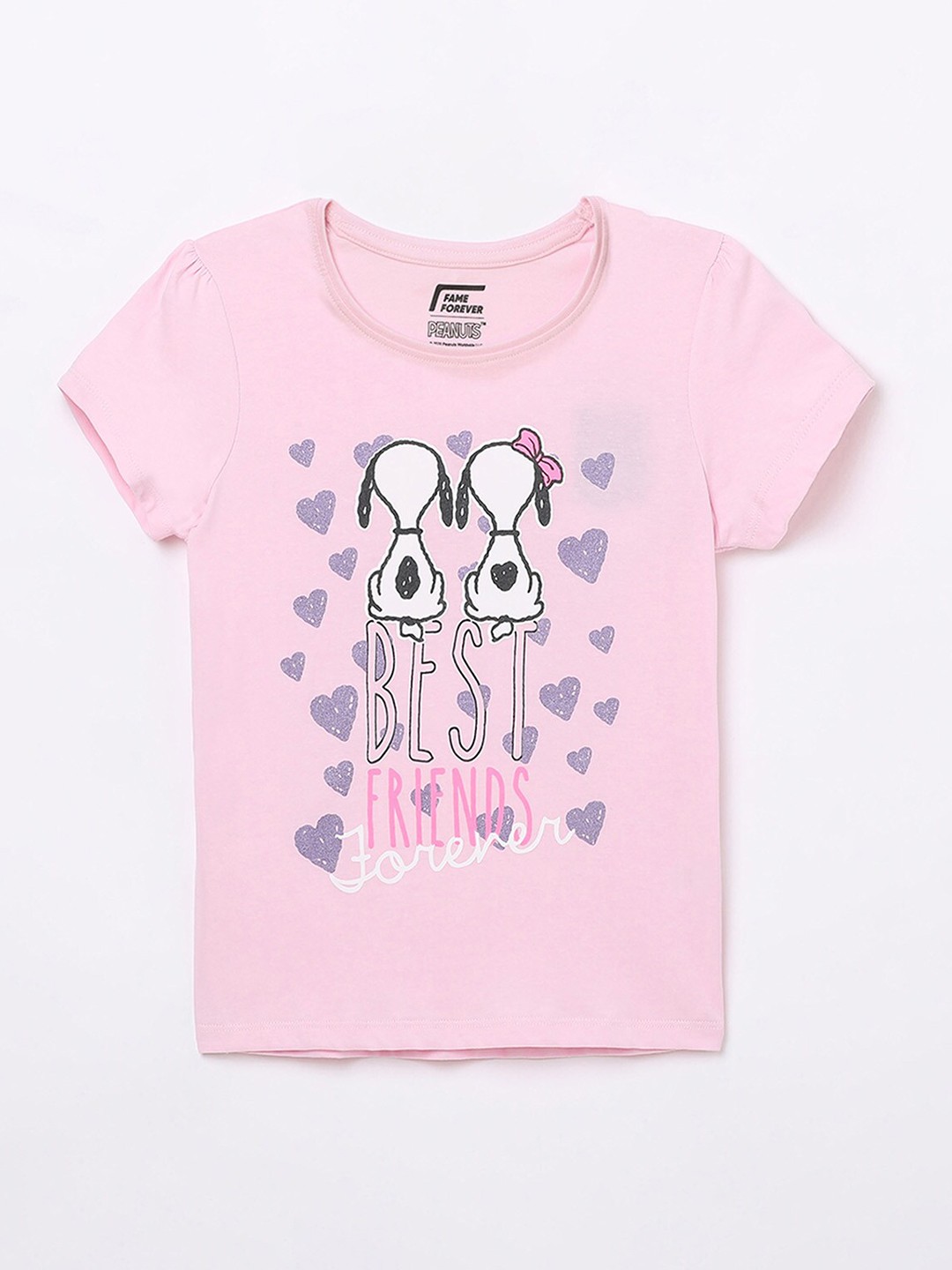 

Fame Forever by Lifestyle Pink Printed Cotton Top