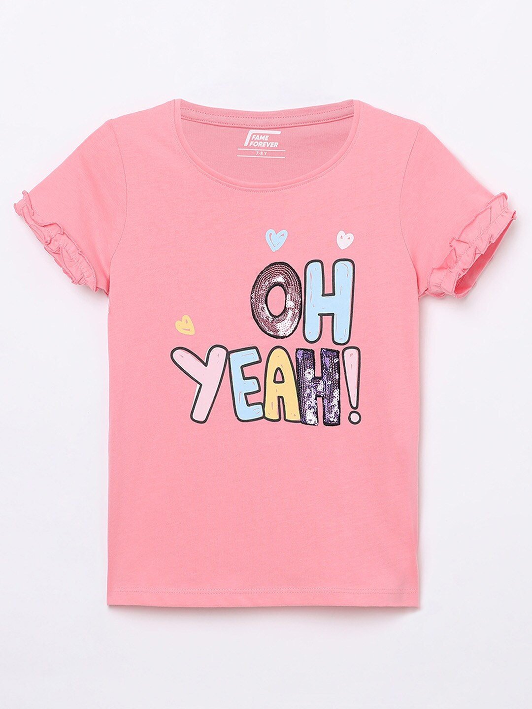 

Fame Forever by Lifestyle Girls Pink Printed Cotton Top