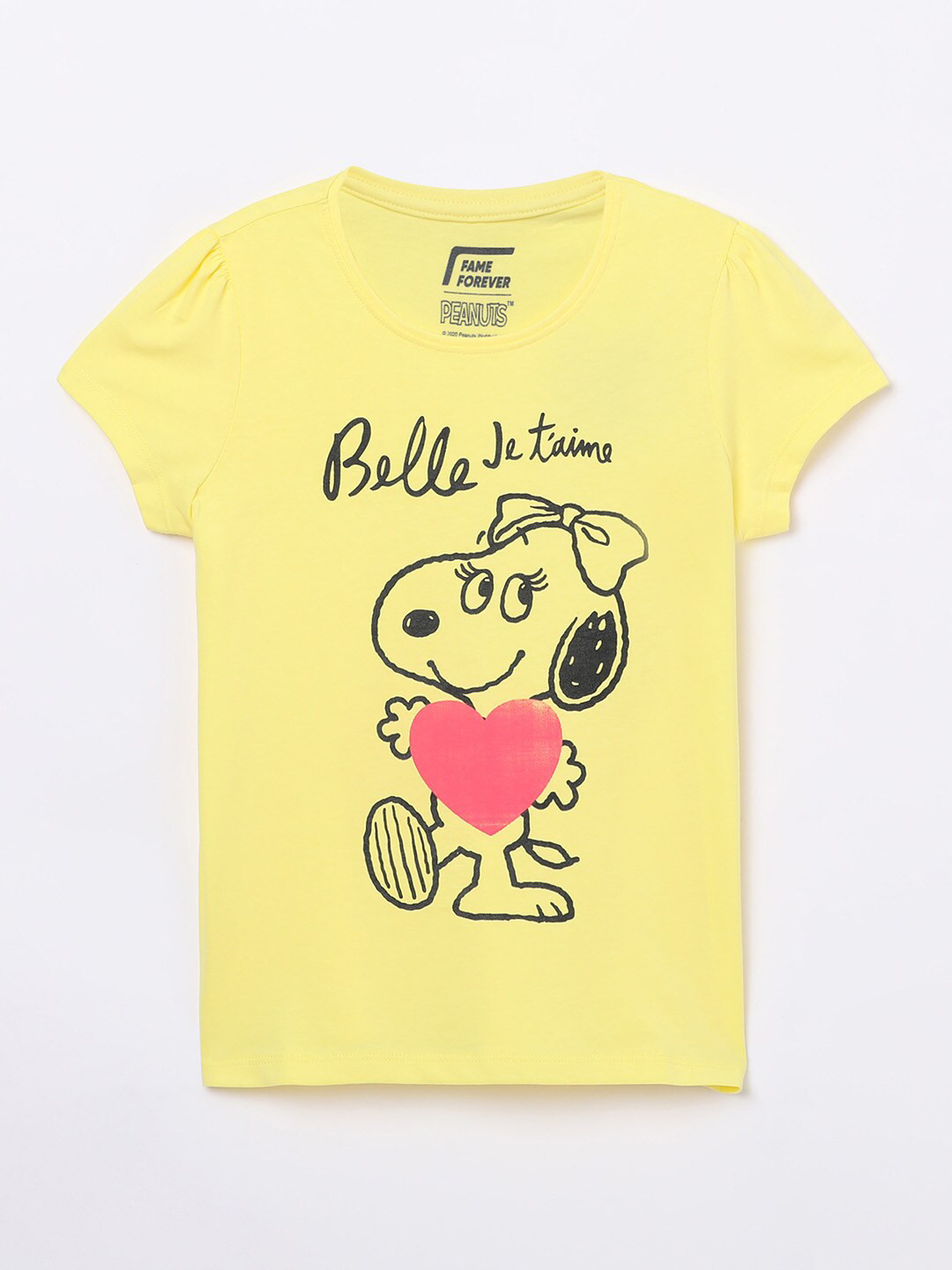 

Fame Forever by Lifestyle Yellow Pure Cotton Print Top