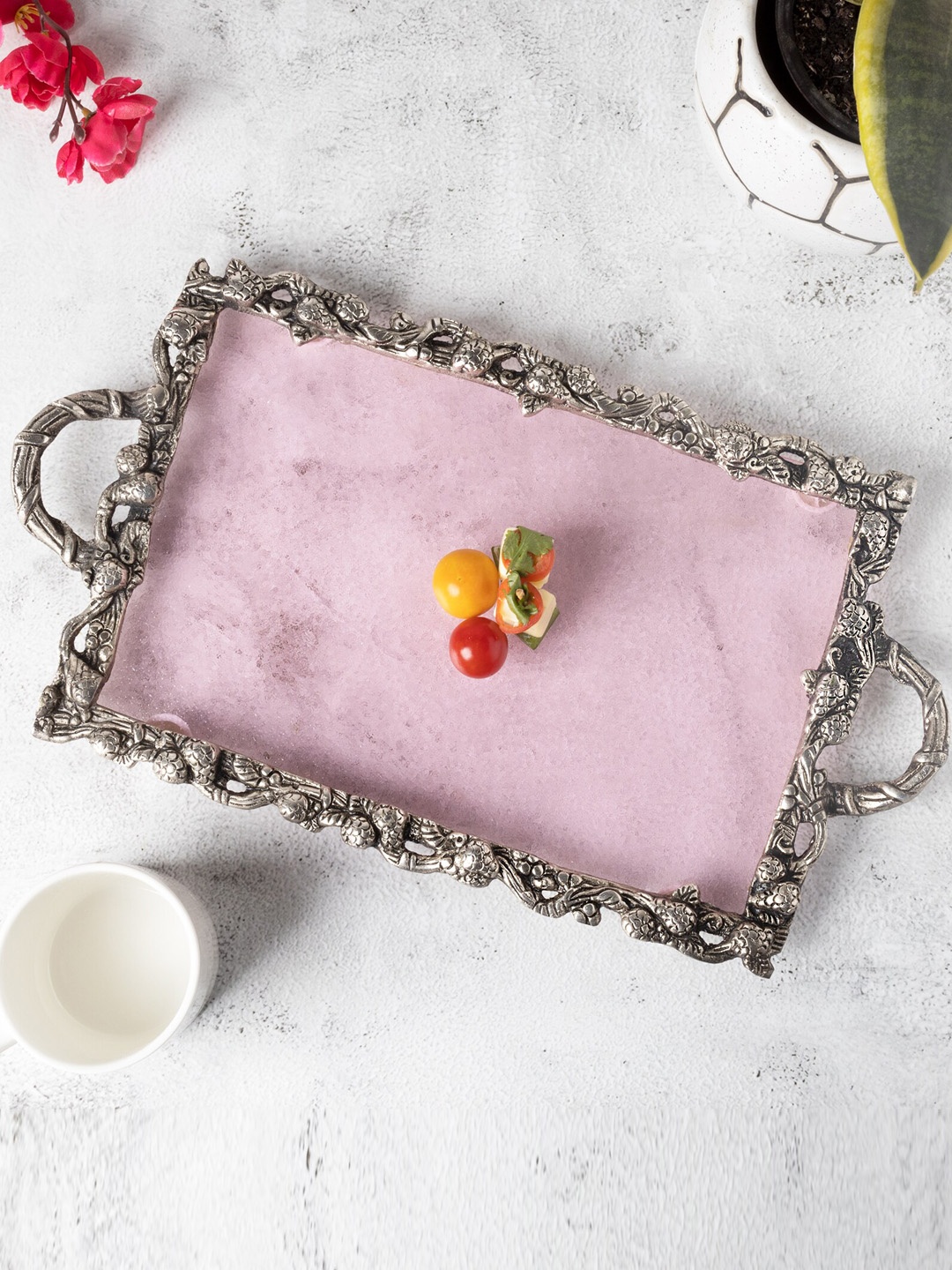 

Homesake Silver-Toned Serving Tray Platter
