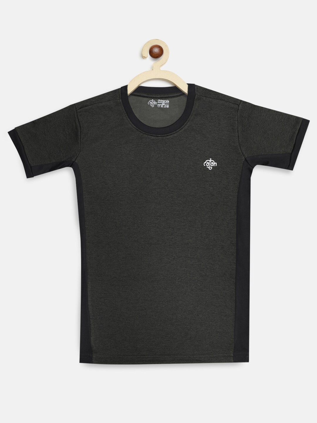 

CHIMPRALA Girls Olive Green Running T-shirt
