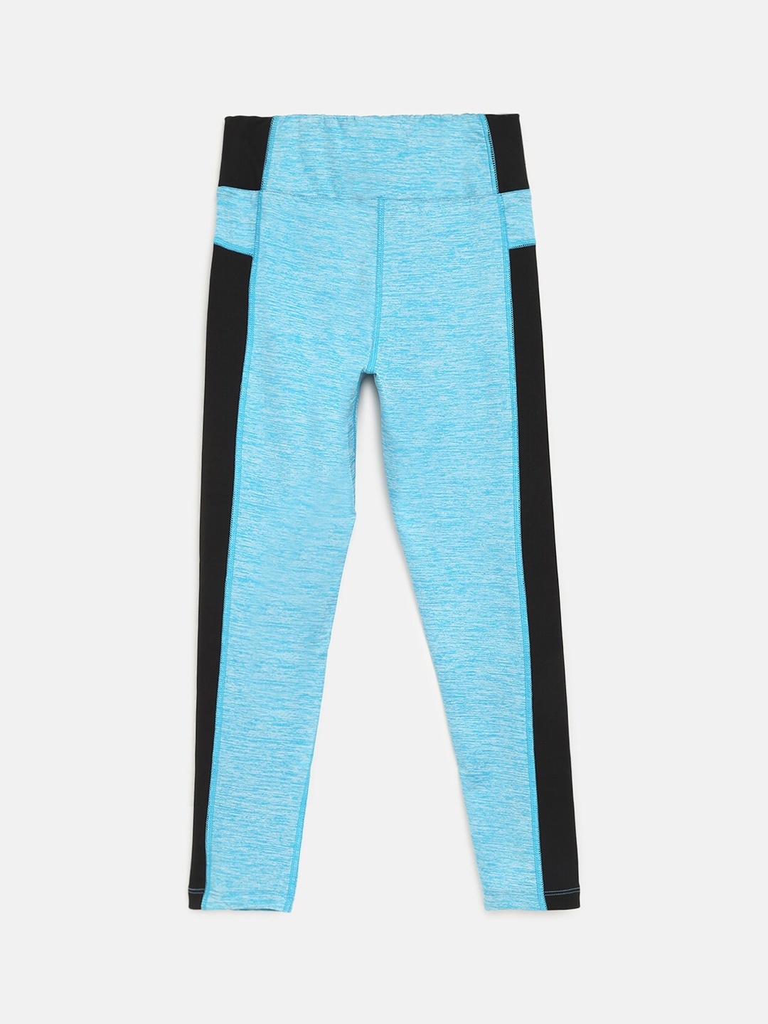 

CHIMPRALA Girls Blue & Black Colorblocked Tights
