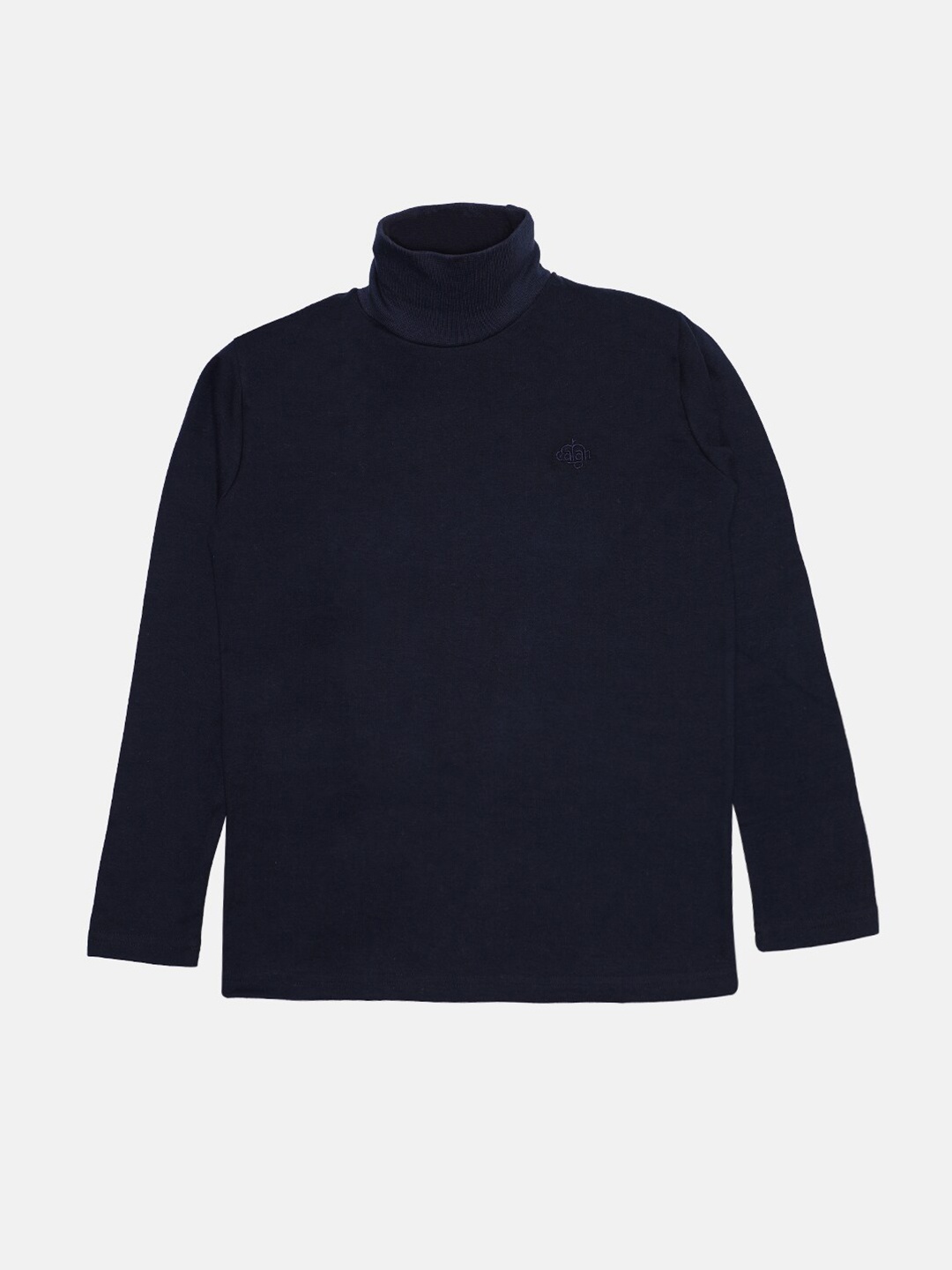 

CHIMPRALA Boys Navy Blue High Neck Outdoor T-shirt