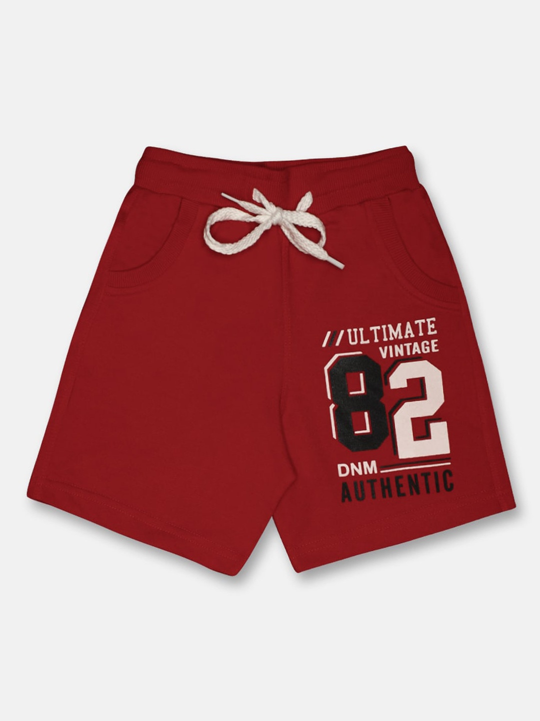 

CHIMPRALA Boys Red Typography Printed Outdoor Antimicrobial Technology Shorts