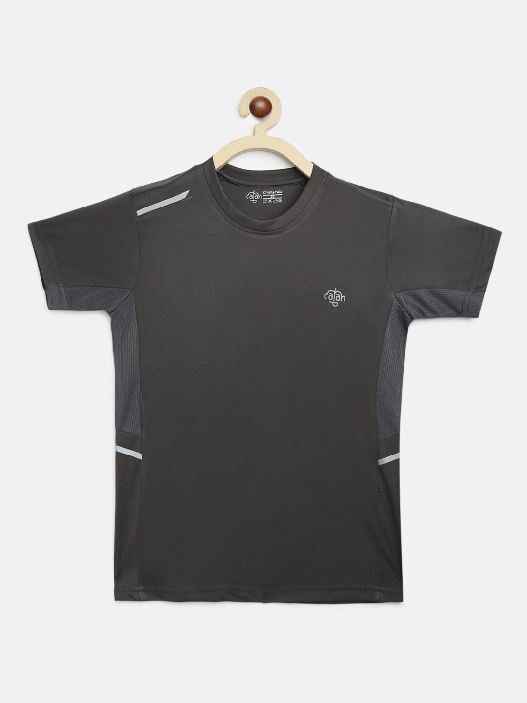 

CHIMPRALA Boys Grey Solid Outdoor T-shirt
