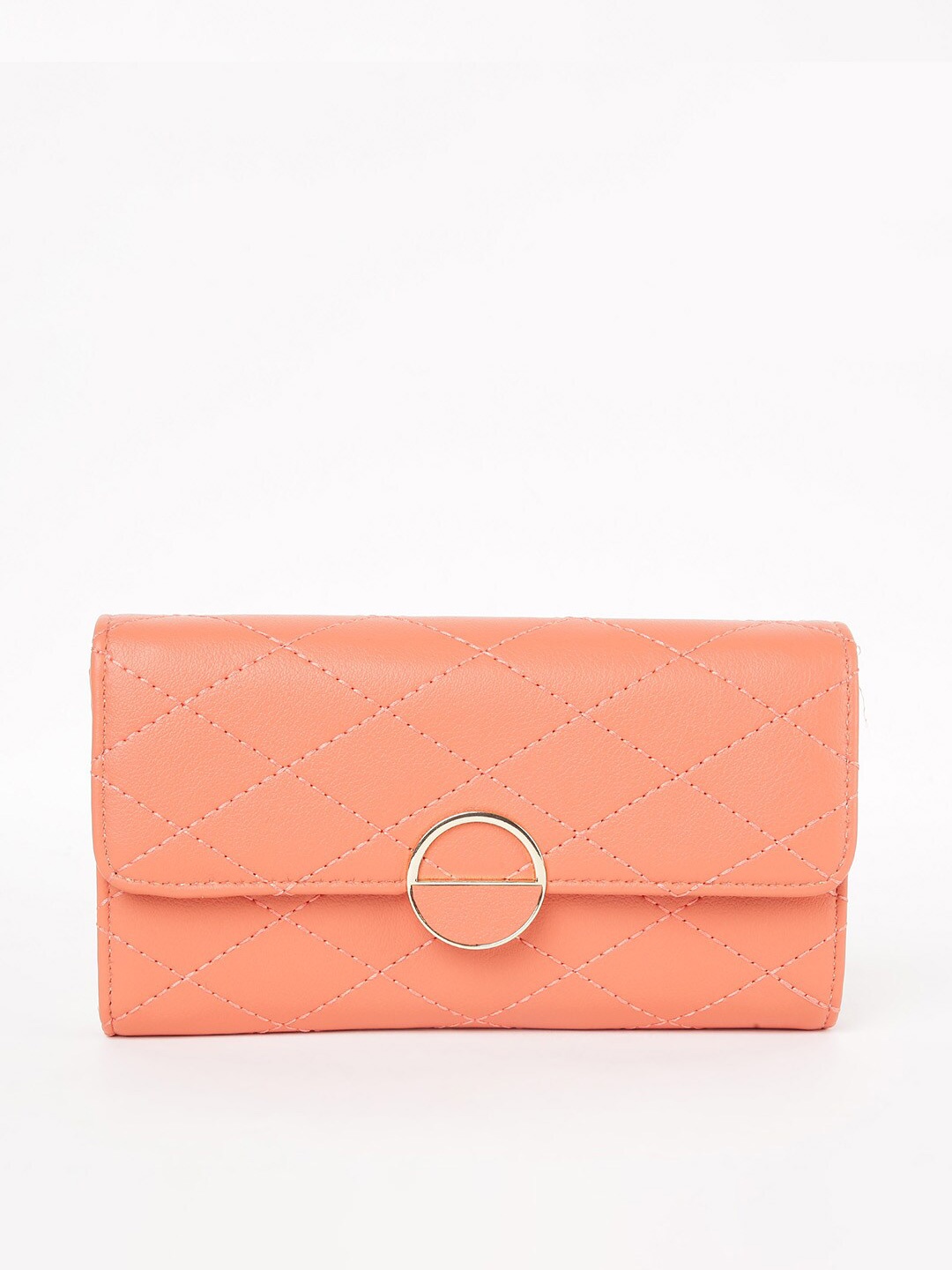 

Ginger by Lifestyle Women Peach-Coloured Two Fold Wallet