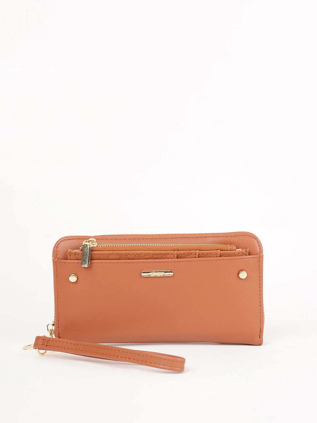 

Ginger by Lifestyle Women Brown Zip Around Wallet
