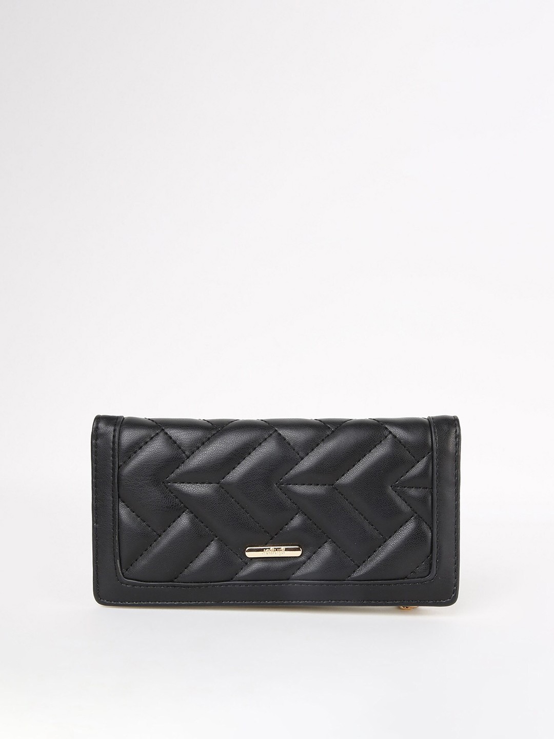 

Ginger by Lifestyle Women Black Quilted Two Fold Wallet