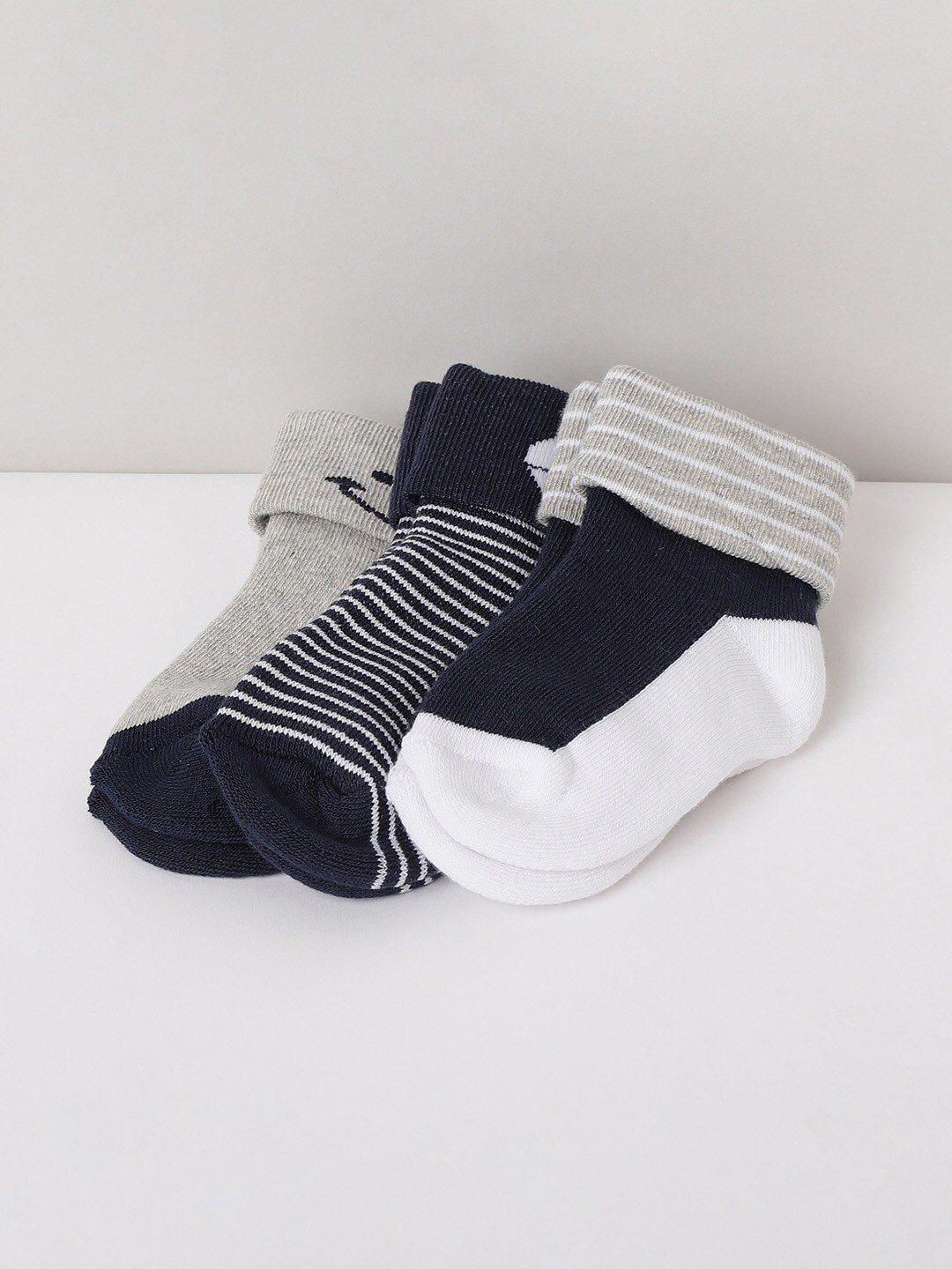 

max Boys Pack of 3 Assorted Patterned Ankle Length Socks