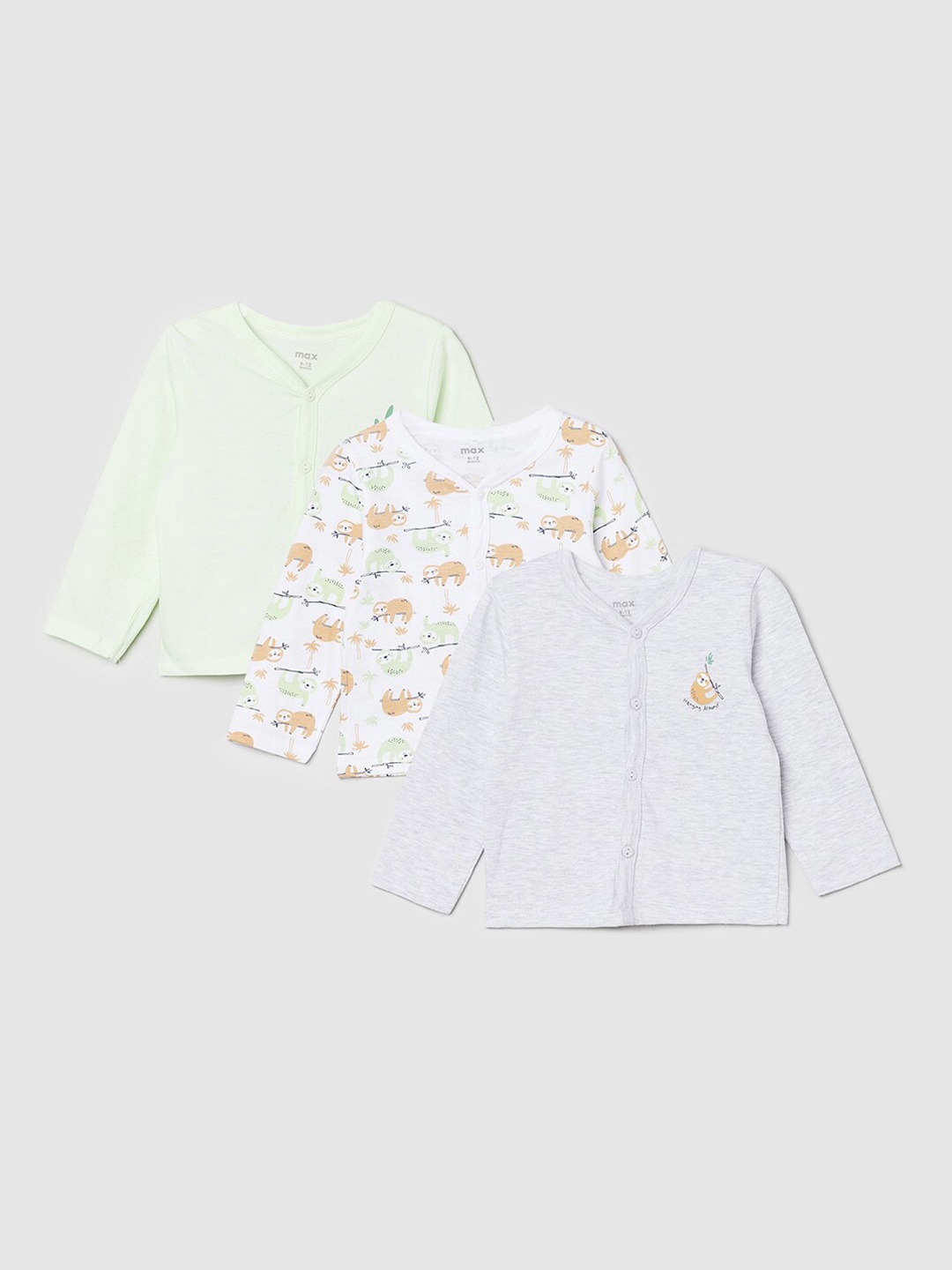 

max Infant Boys Pack Of 3 Assorted Pure Cotton Jhablas