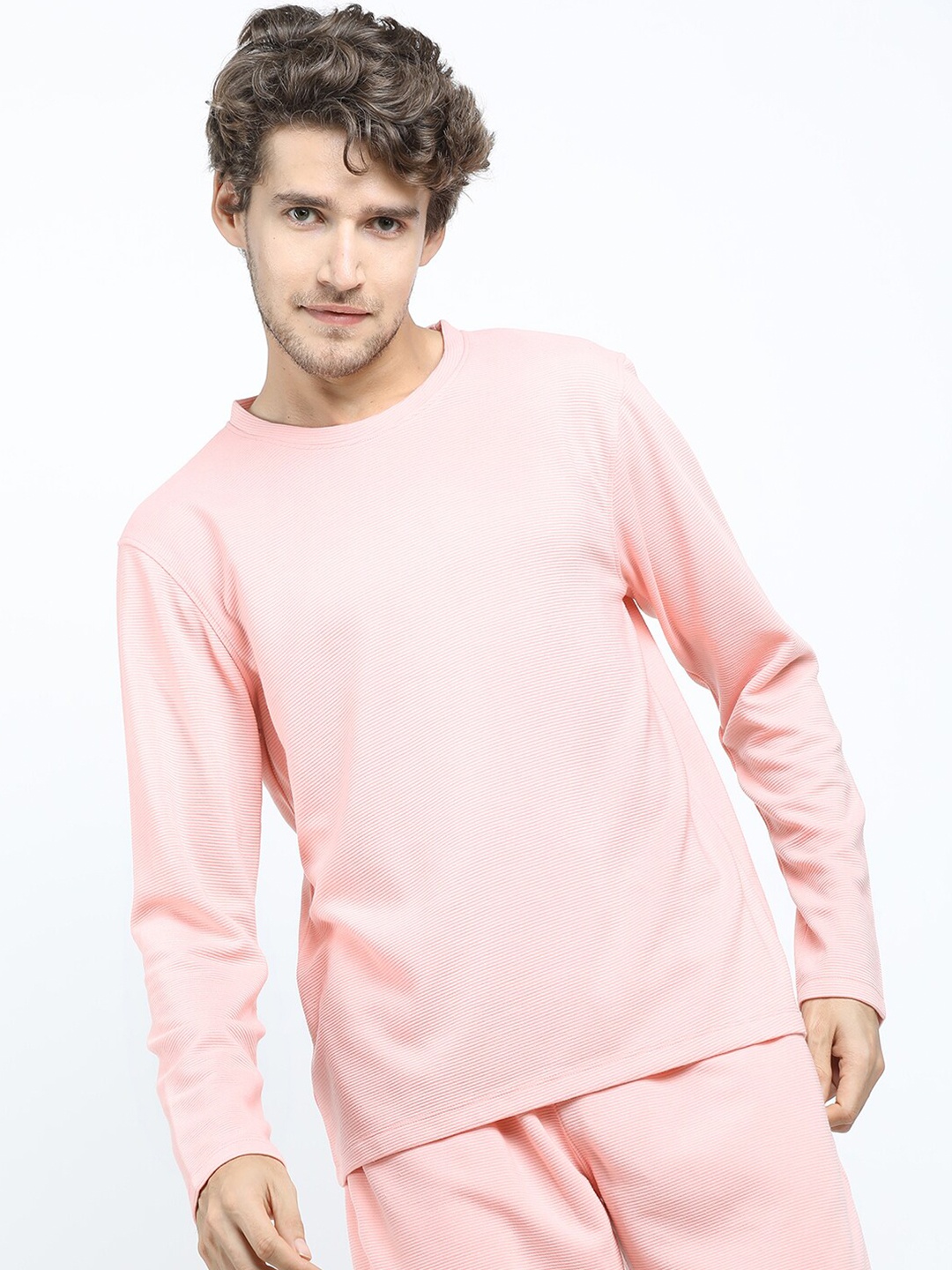 

HIGHLANDER Structured Regular Fit T-shirt, Pink