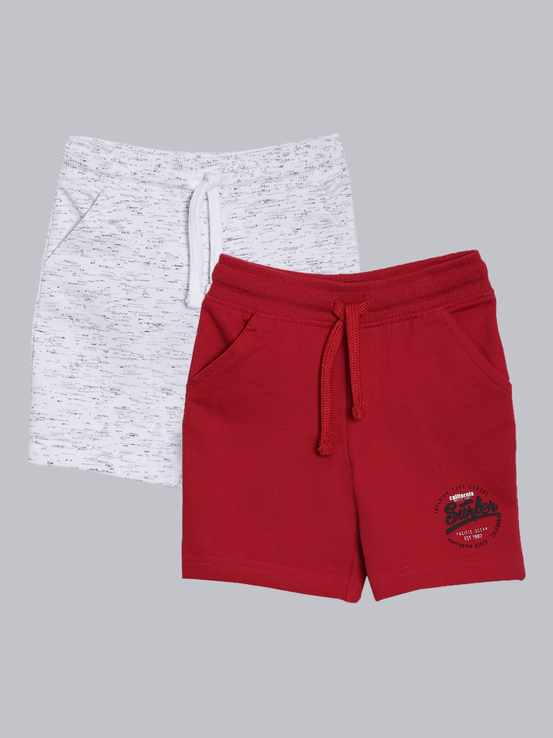 

3PIN Boys Set of 2 Red White Shorts
