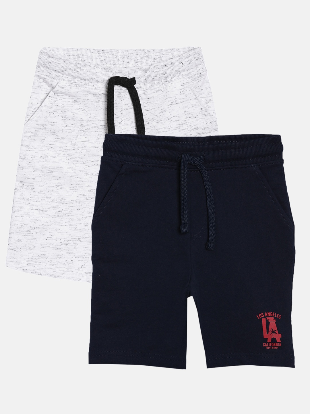 

3PIN Boys Pack Of 2 Navy Cotton Shorts, Navy blue