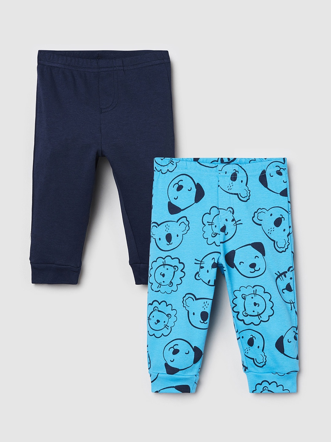 

max Boys Multicoloured Pack of 2 Pure Cotton Lounge Pants, Multi