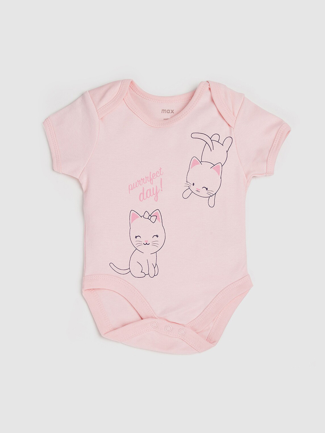 

max Infant Girls Pink & White 4-Piece Pure Cotton Baby Apparel Gift Set
