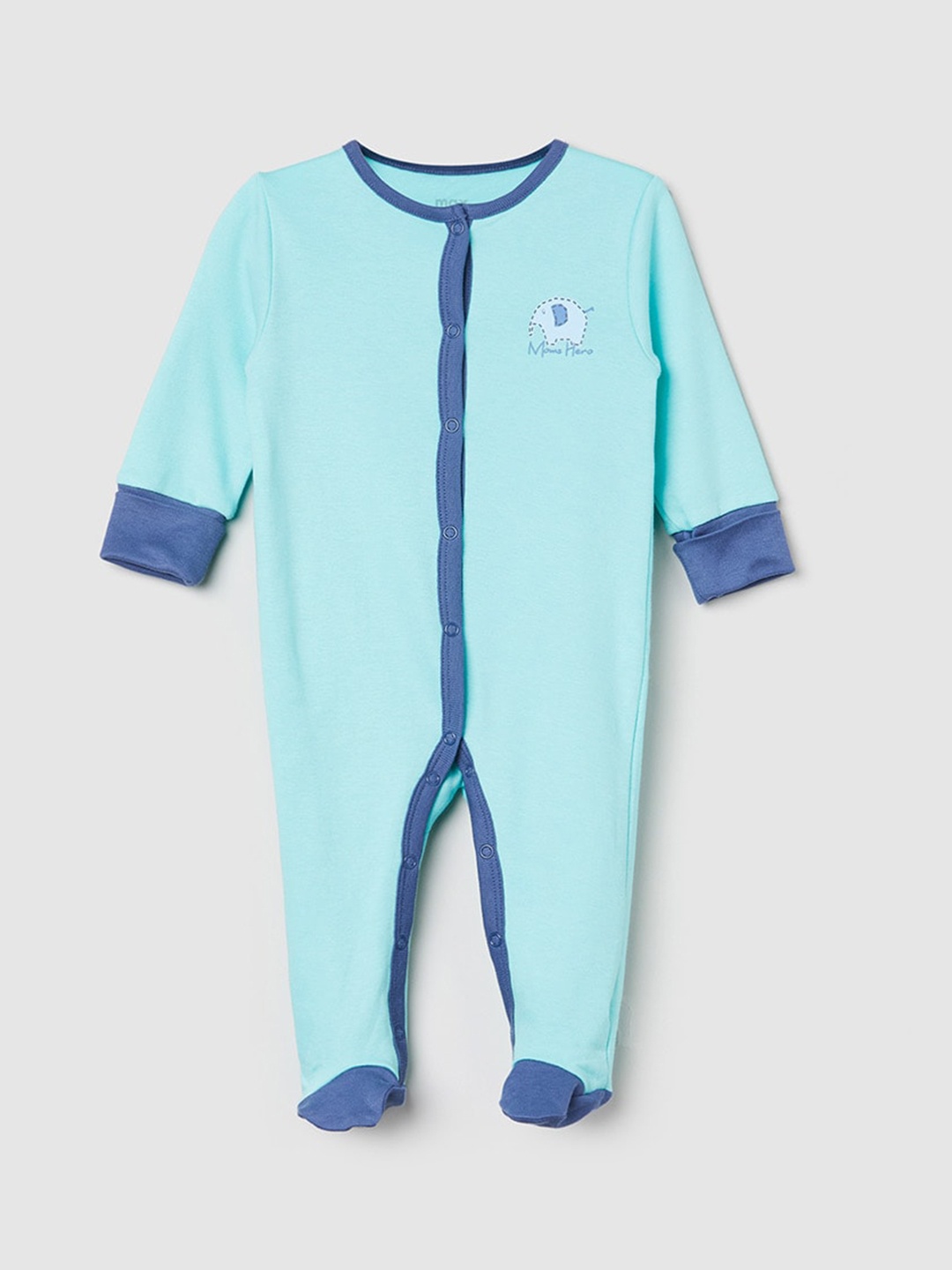 

max Infant Boy Blue Printed Anti-Bacterial Sleepsuit