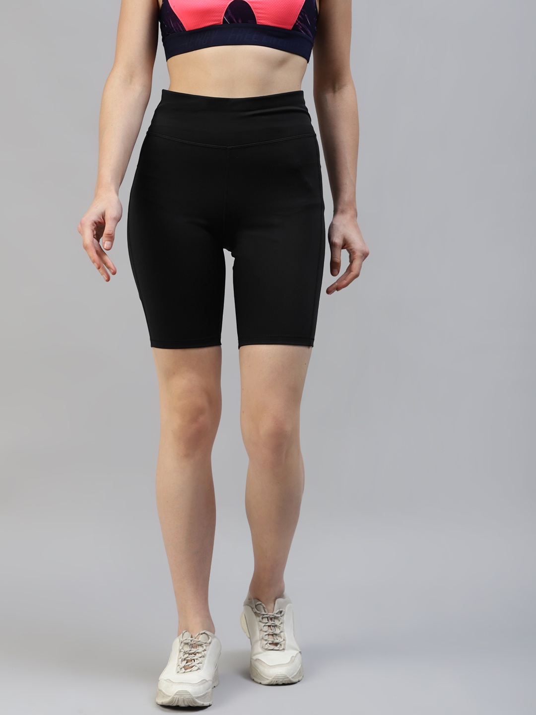 

Marks & Spencer Women Black Solid Biker Shorts