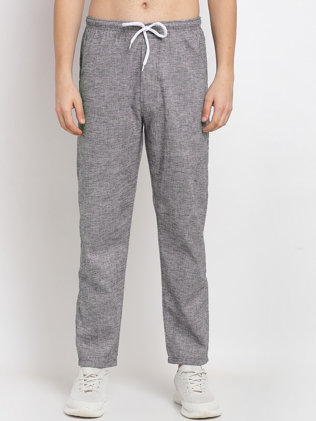 

JAINISH Men Brown Solid Slim- Fit Track Pants