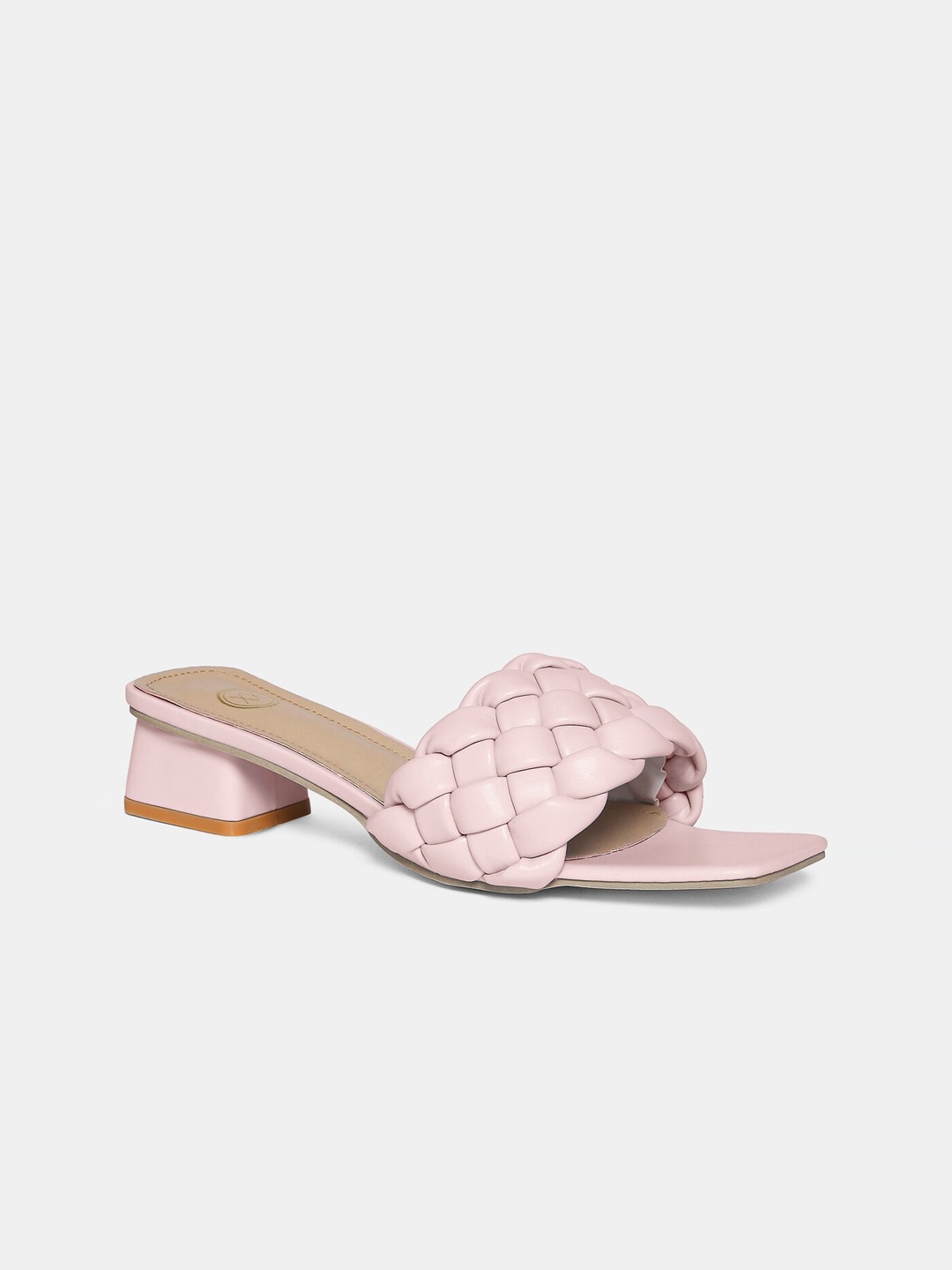 

20Dresses Mauve Textured PU Block Sandals