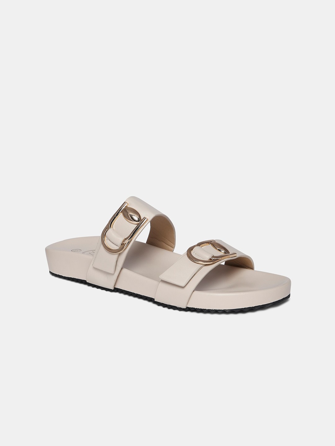 

20Dresses Cream-Coloured Buckle Open Toe Flats
