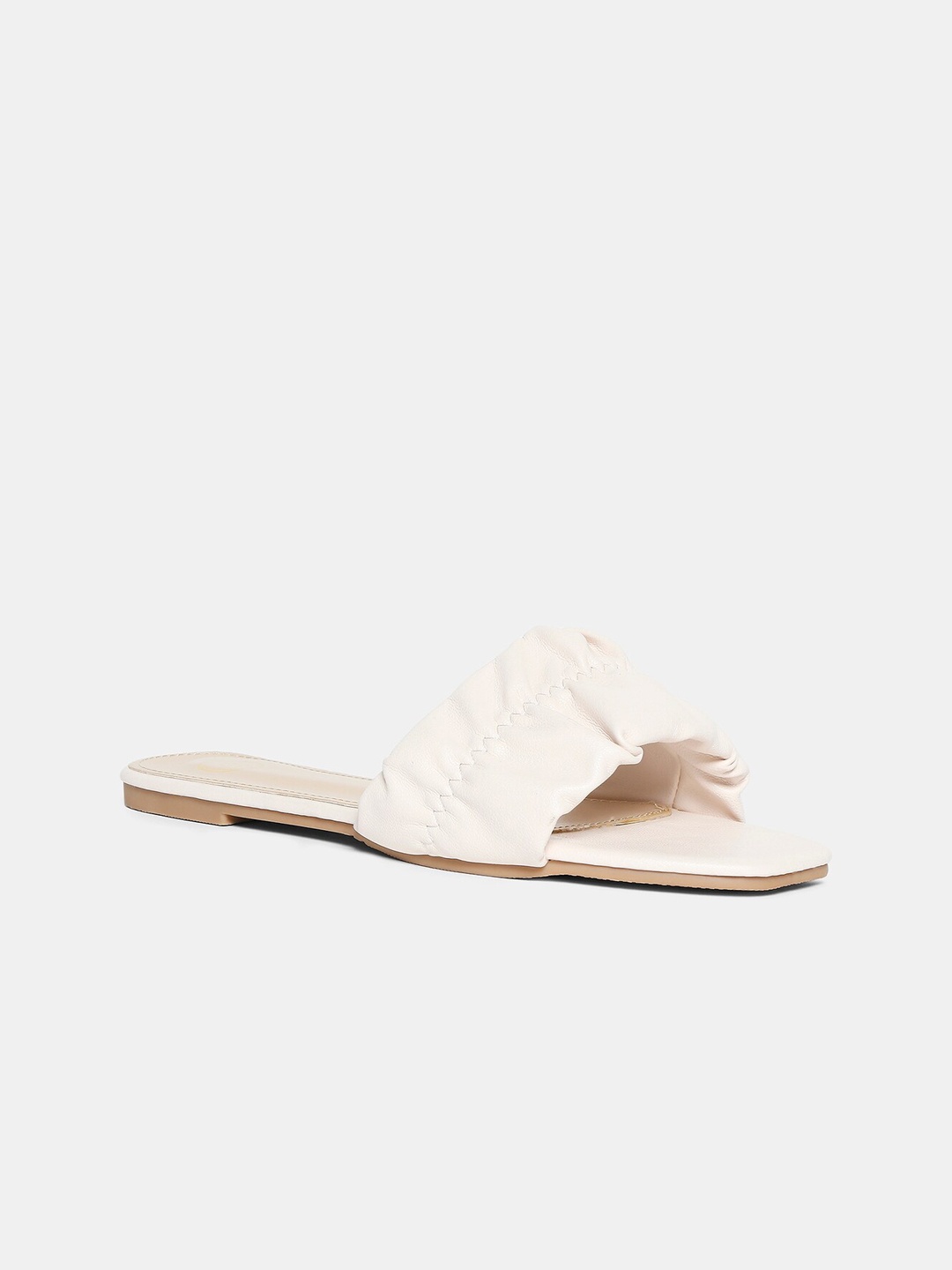 

20Dresses Women Off White Solid Open Toe Flats