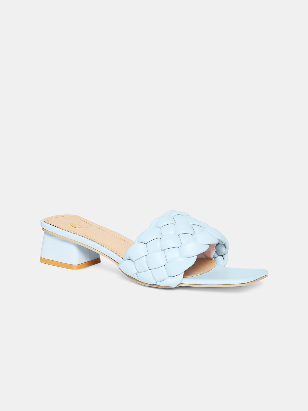 

20Dresses Blue Woven Design Block Heels