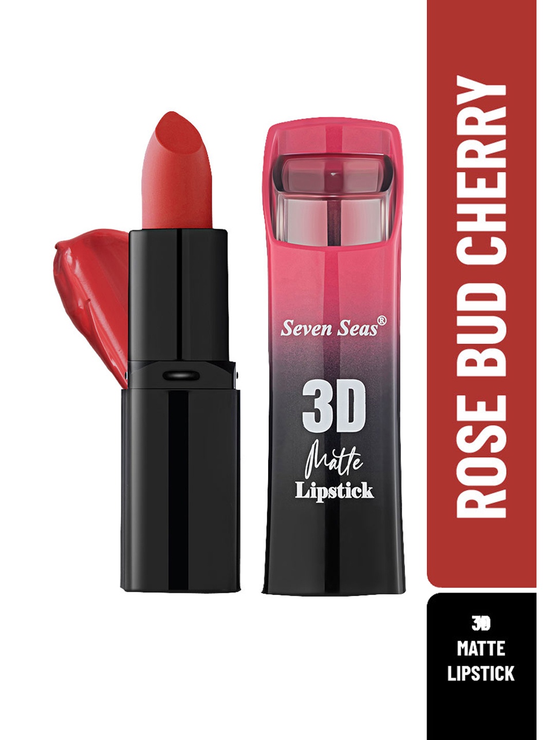 

Seven Seas Women Red Rose Bud Cherry 3D Matte Full Coverage Lipstick