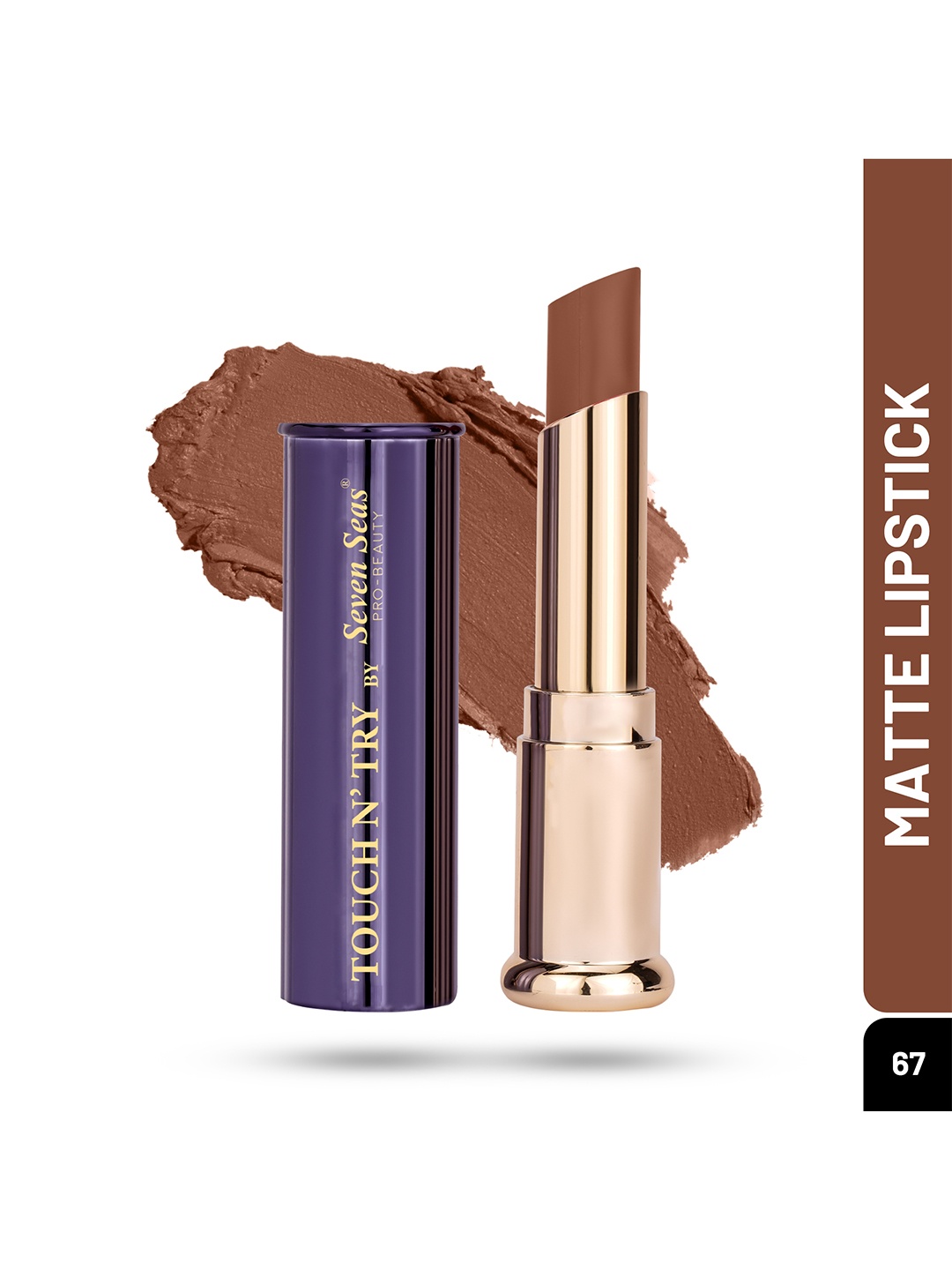 

Seven Seas Touch N Try Lip Matte Lipstick - Turkish Rose-I, Brown