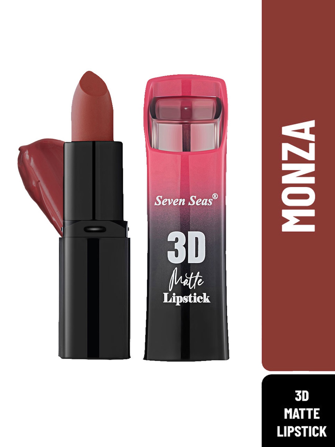 

Seven Seas 3D Matte Full Coverage Lipstick, 3.8 g, Brown
