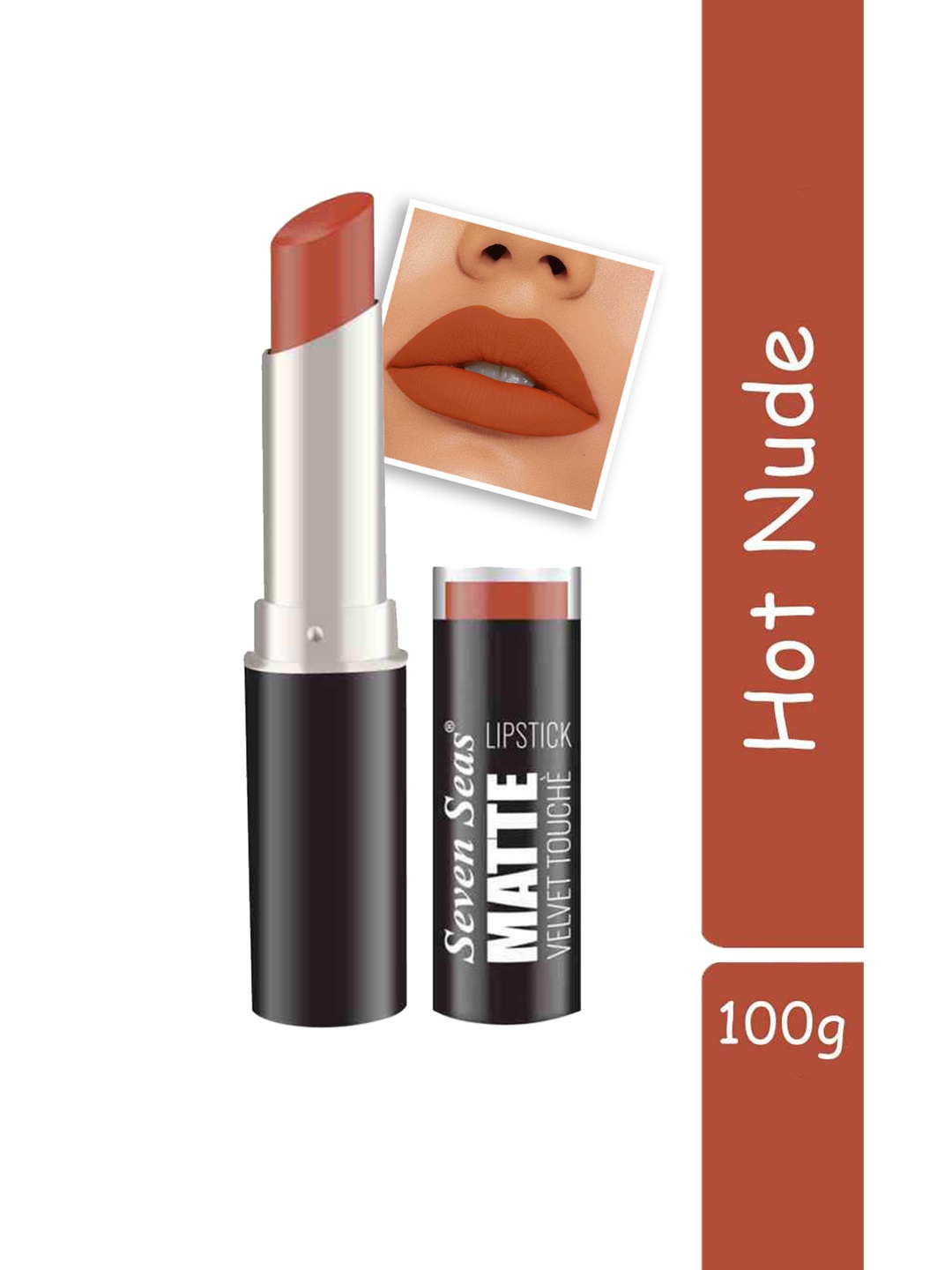 

Seven Seas Rust Matte With You Lipstick-Hot Nude, Brown