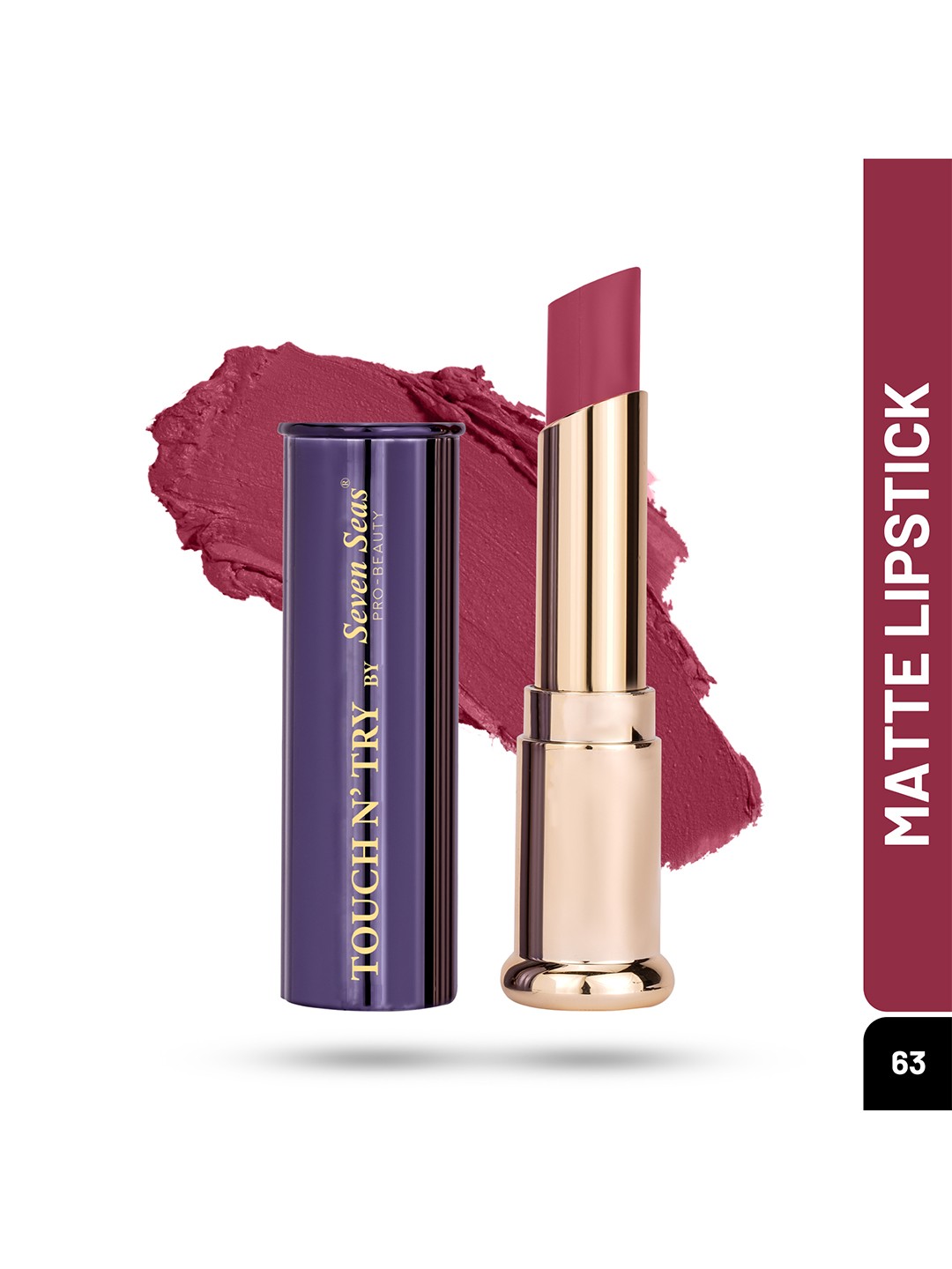 

Seven Seas Touch N Try Lip Matte Lipstick -Medium Carmine, Red