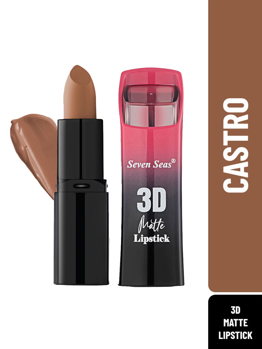

Seven Seas 3D Matte Lipstick Full Coverage - Castro, Beige