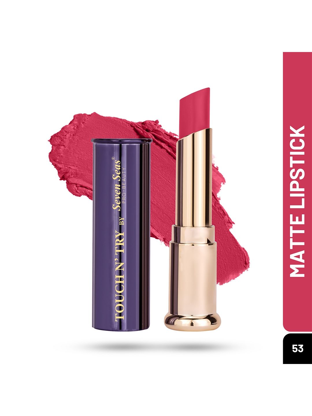 

Seven Seas Touch N Try Lip Matte Lipstick - -Razz Matazz, Pink