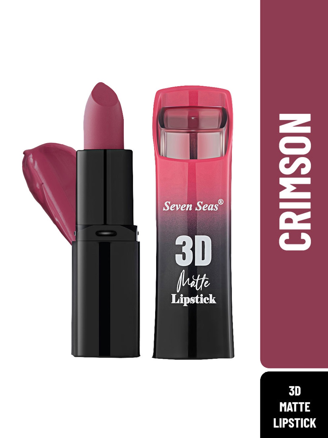 

Seven Seas Crimson 3D Matte Full Coverage Lipstick, Purple