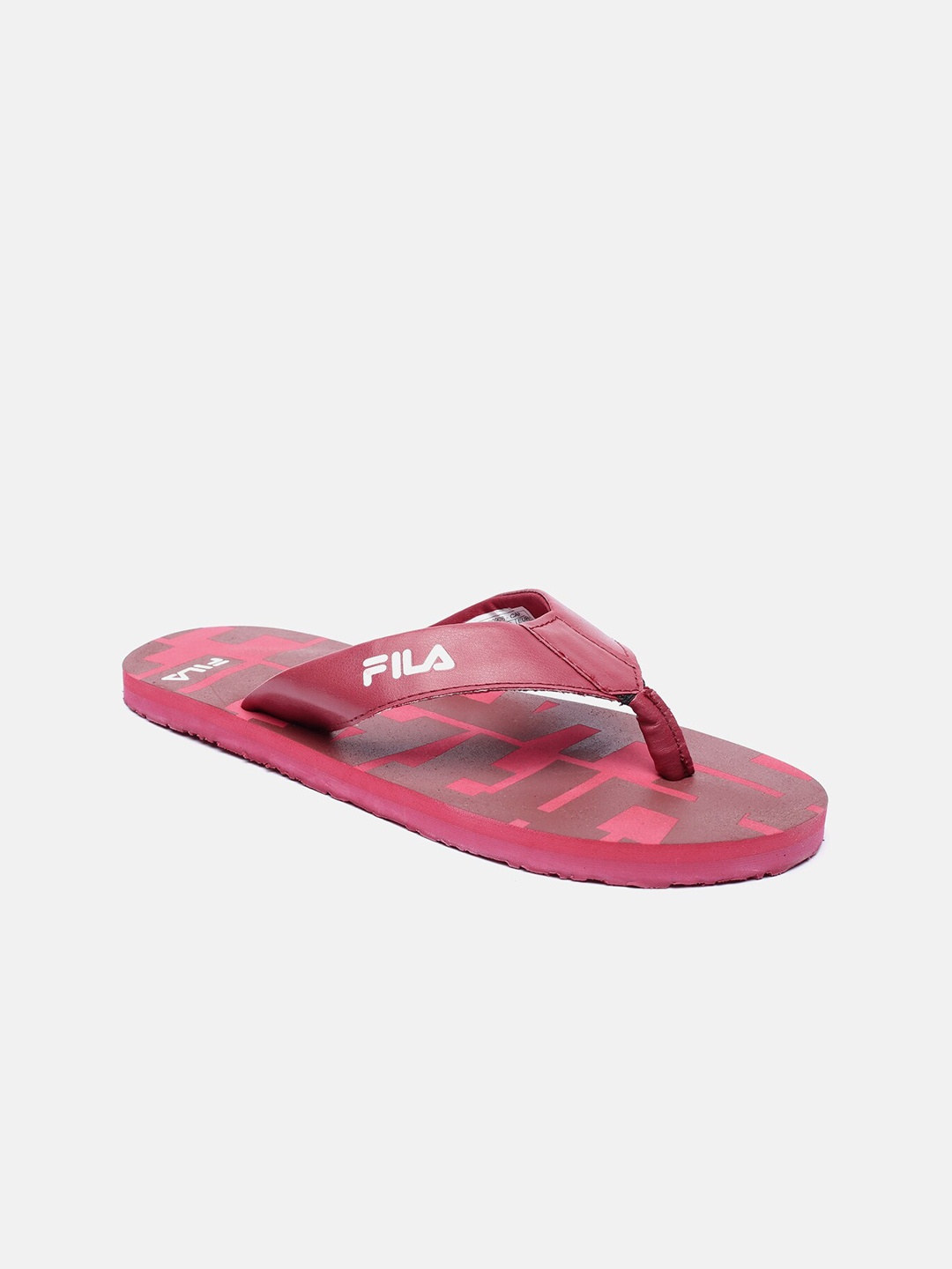 

FILA Men Red & Fuchsia Thong Flip Flops