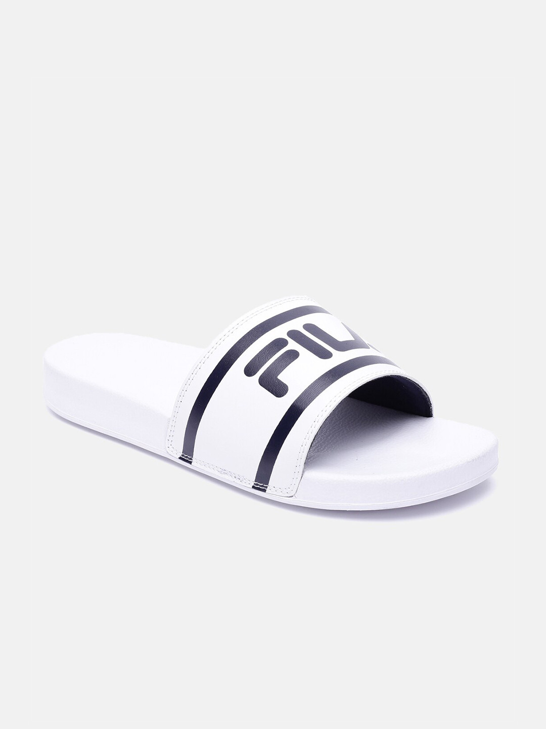

FILA Men White & Black Printed Slip-On