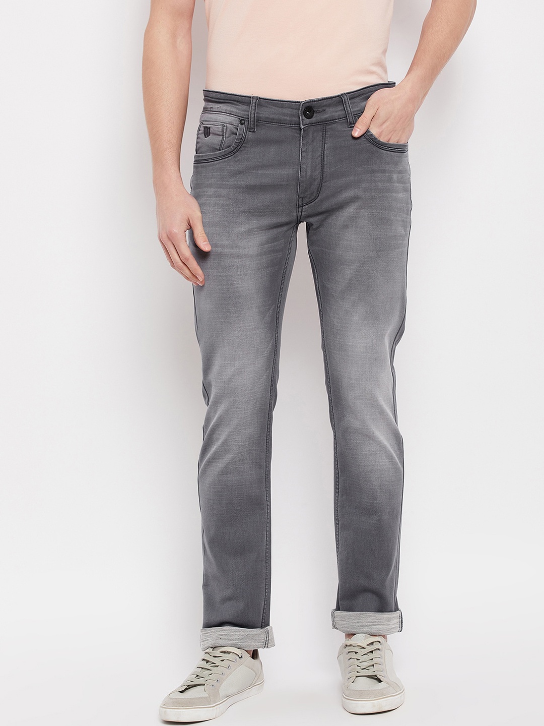 

Duke Men Grey Slim Fit Heavy Fade Stretchable Jeans