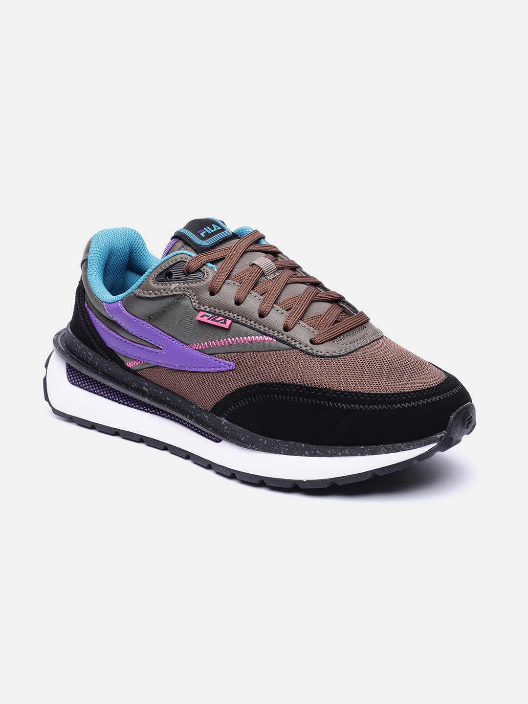 

FILA Men Renno Colourblocked Sneakers, Brown