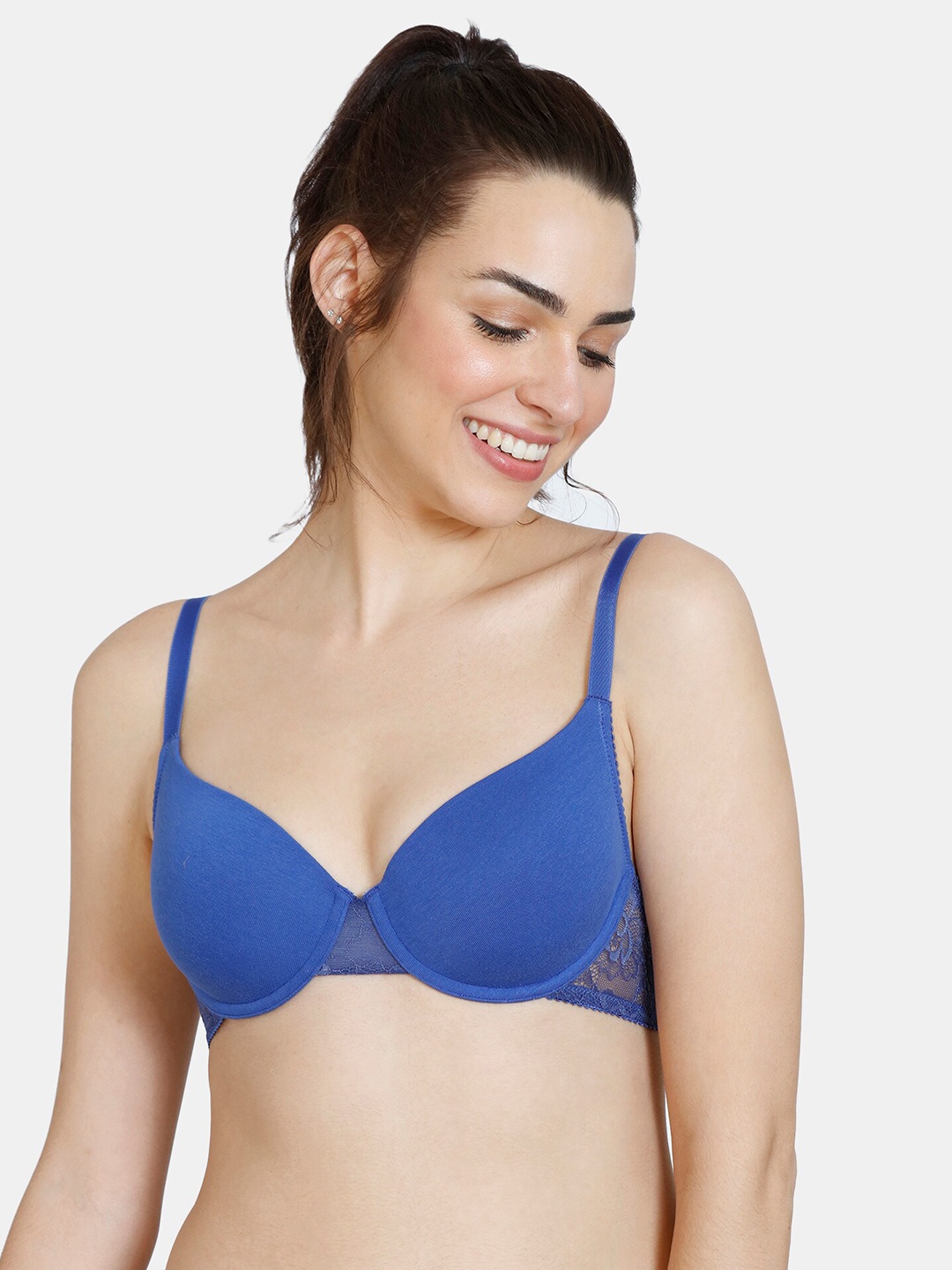 

Zivame Blue Underwired Lightly Padded Bra