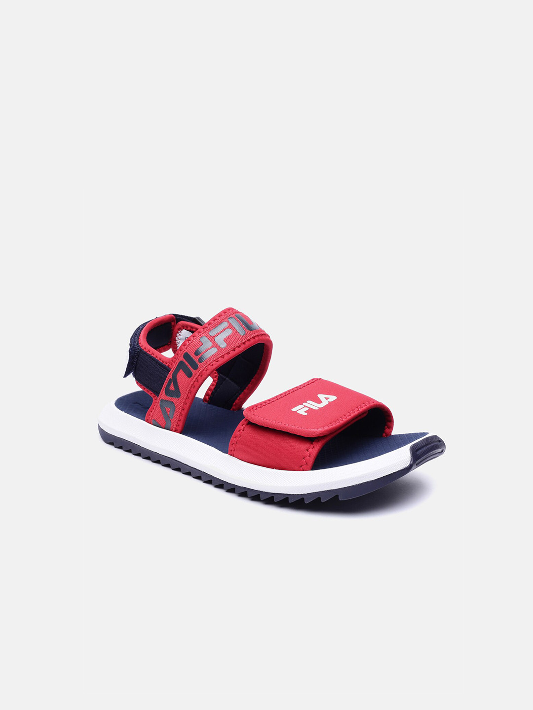 

FILA Men Red & Navy Blue PU Comfort Sandals