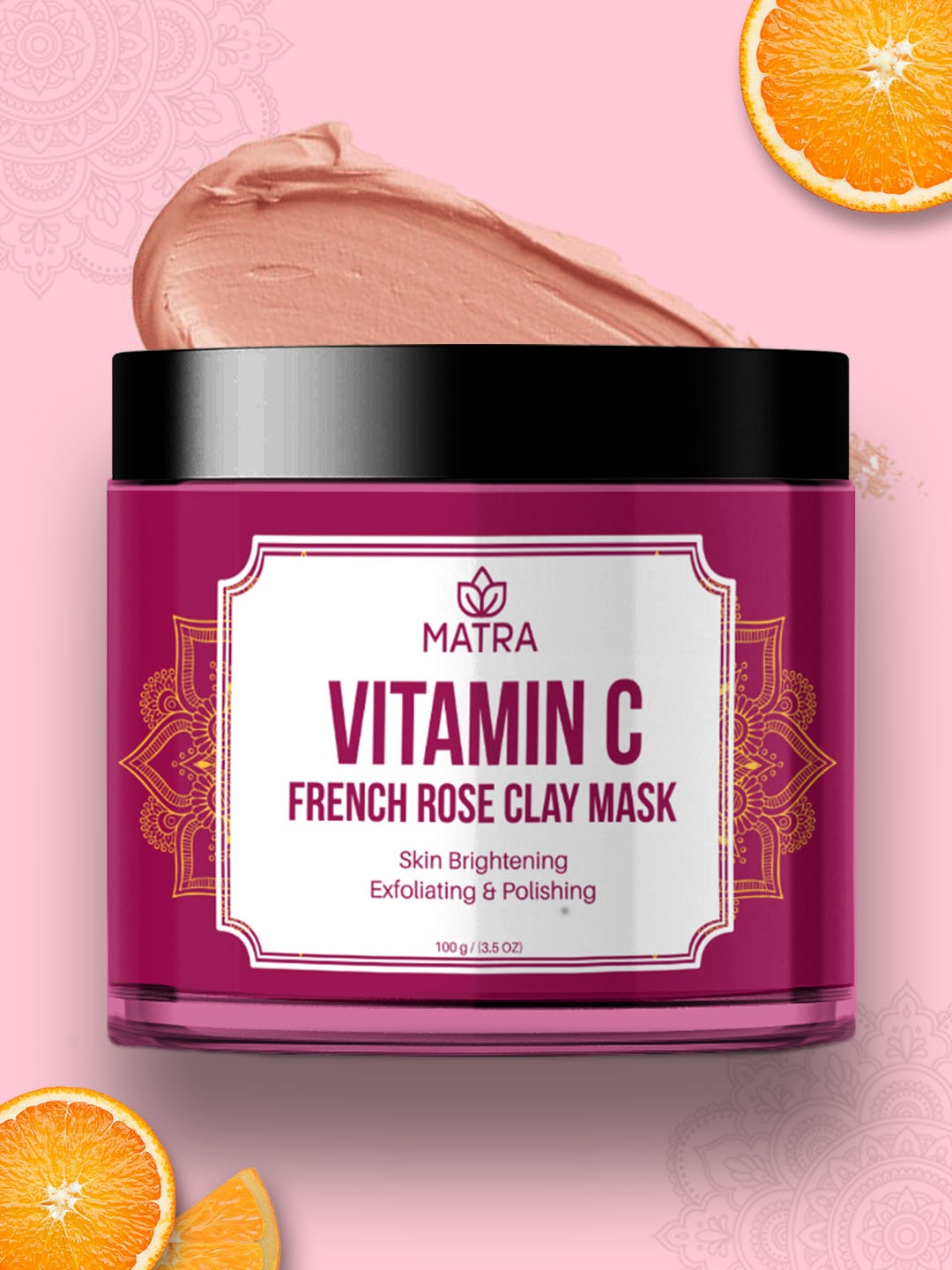 

MATRA Vitamin C French Rose Clay Face Mask - 100 g, Pink