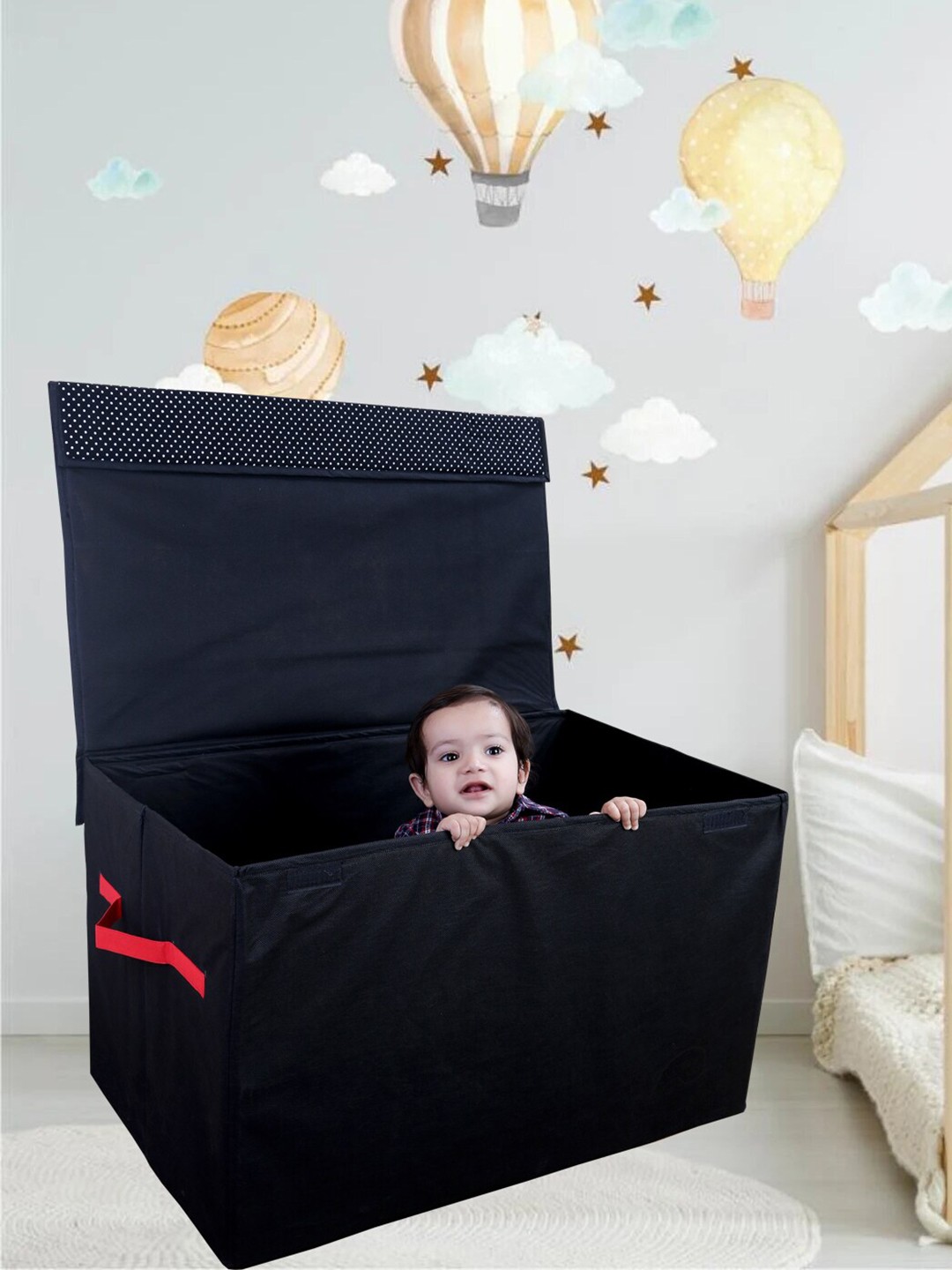 

My Gift Booth Black Solid Storage Box with Lid