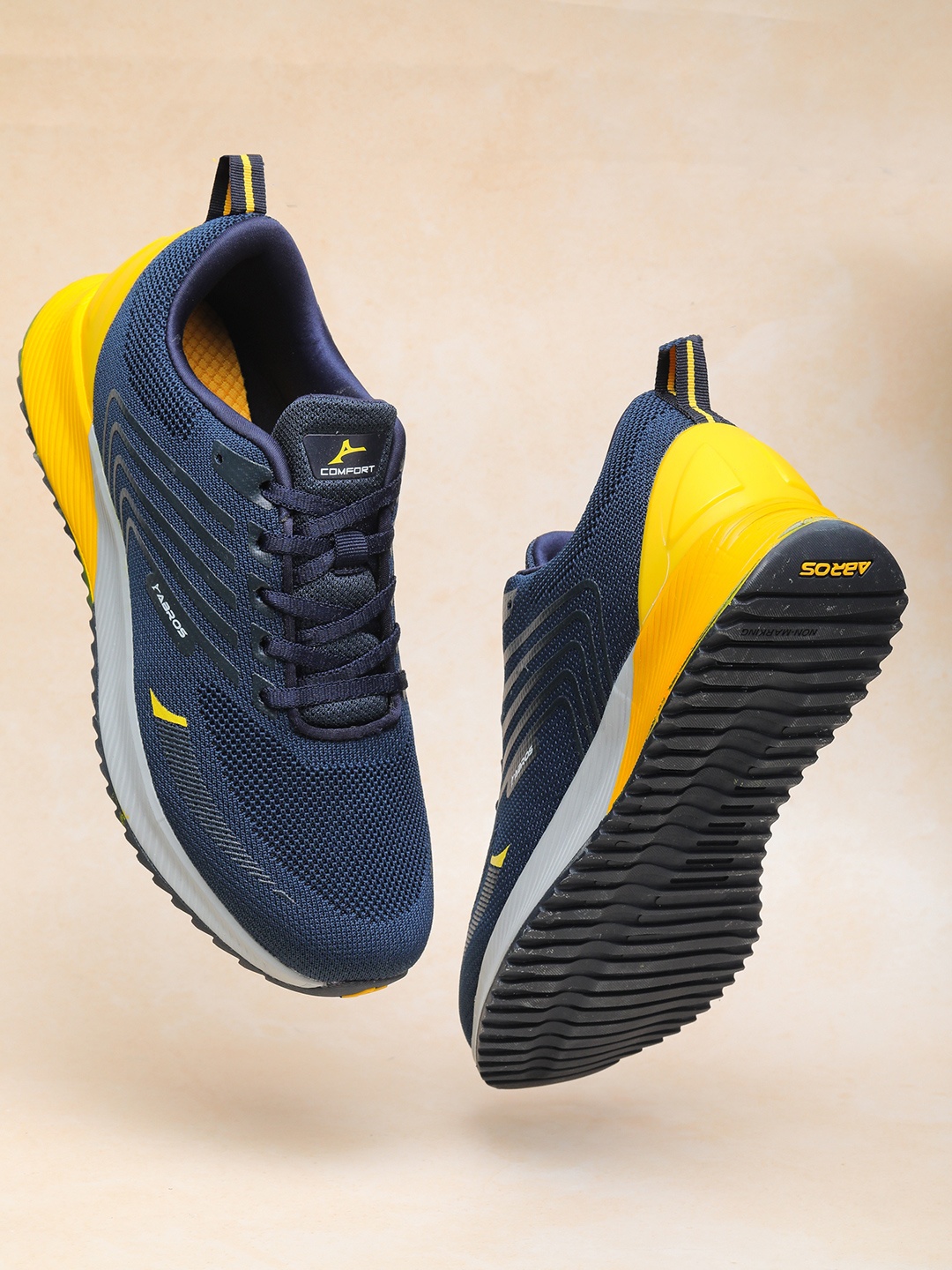 

ABROS Men Napoleon-N Running Sports Shoes, Navy blue