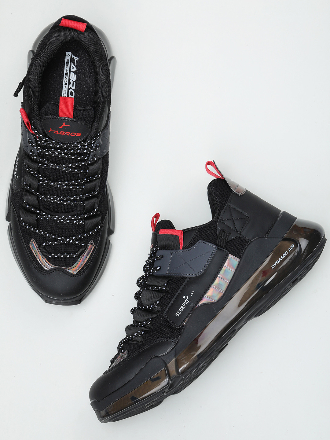 

ABROS Men Scorpio Running Sports Shoes, Black